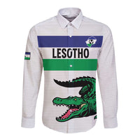 Custom Lesotho Football Long Sleeve Button Shirt Likuena For Victory