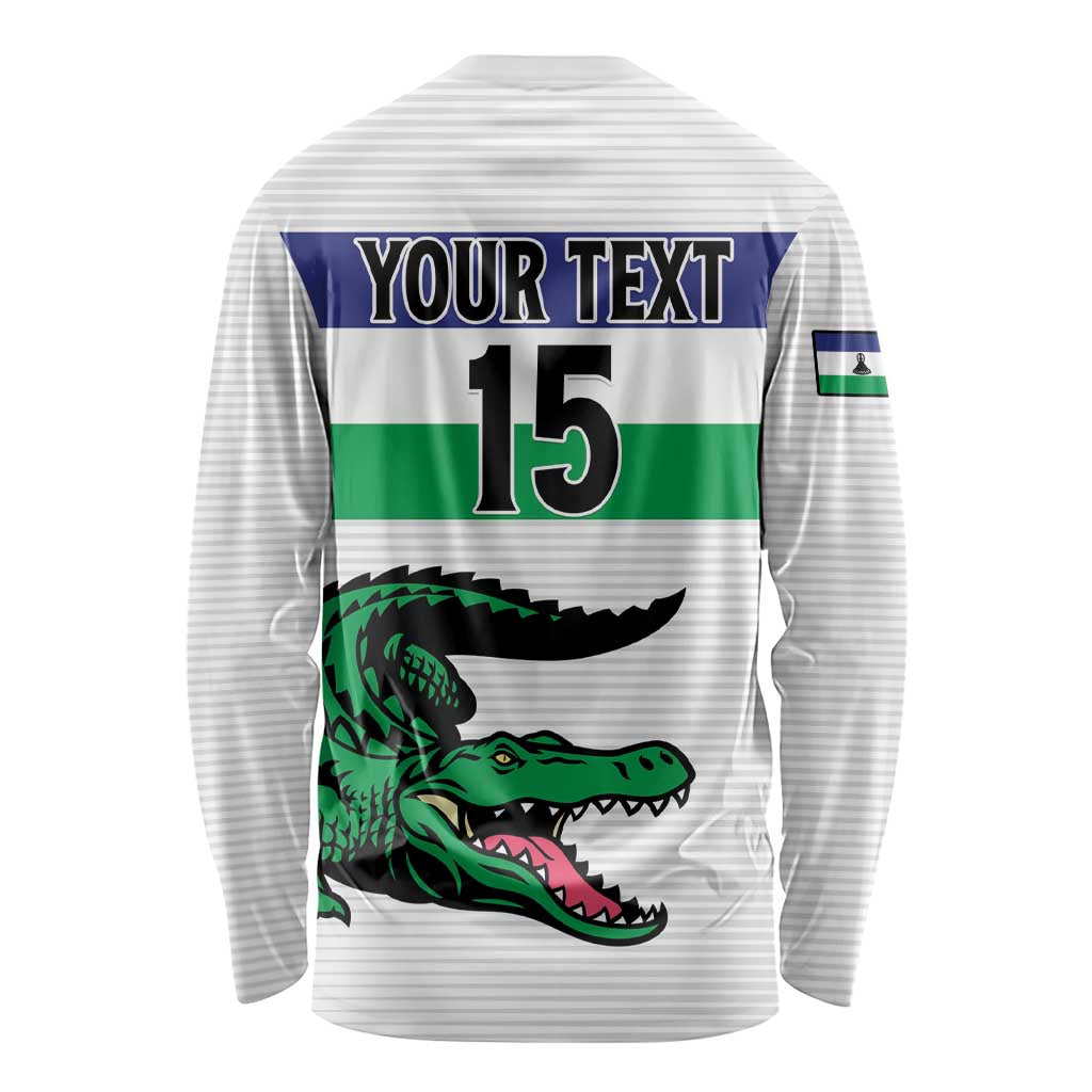 Custom Lesotho Football Long Sleeve Shirt Likuena For Victory