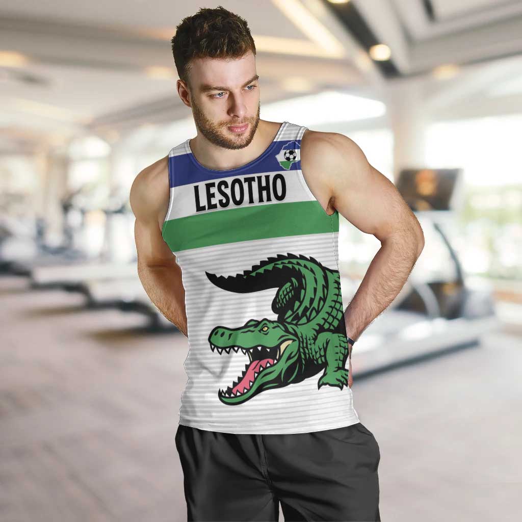 Custom Lesotho Football Men Tank Top Likuena For Victory