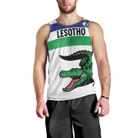 Custom Lesotho Football Men Tank Top Likuena For Victory
