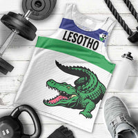 Custom Lesotho Football Men Tank Top Likuena For Victory