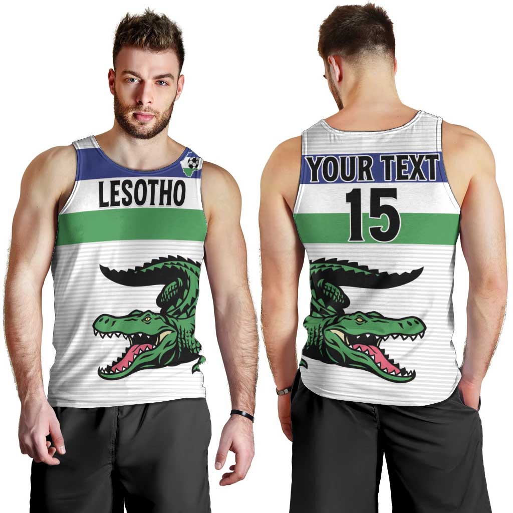 Custom Lesotho Football Men Tank Top Likuena For Victory