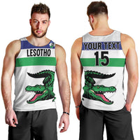 Custom Lesotho Football Men Tank Top Likuena For Victory