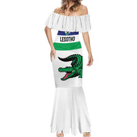 Custom Lesotho Football Mermaid Dress Likuena For Victory