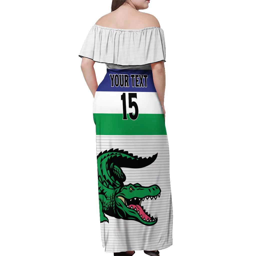 Custom Lesotho Football Off Shoulder Maxi Dress Likuena For Victory