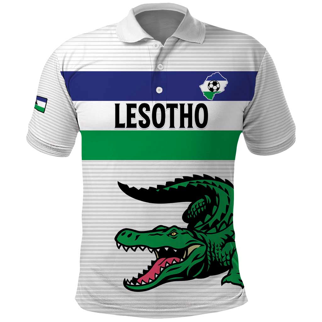 Custom Lesotho Football Polo Shirt Likuena For Victory
