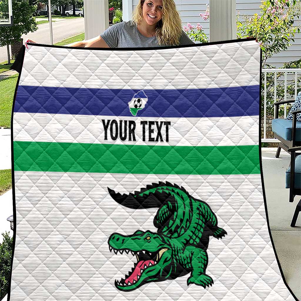 Custom Lesotho Football Quilt Likuena For Victory