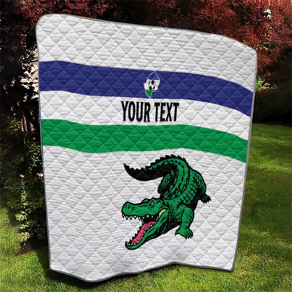 Custom Lesotho Football Quilt Likuena For Victory