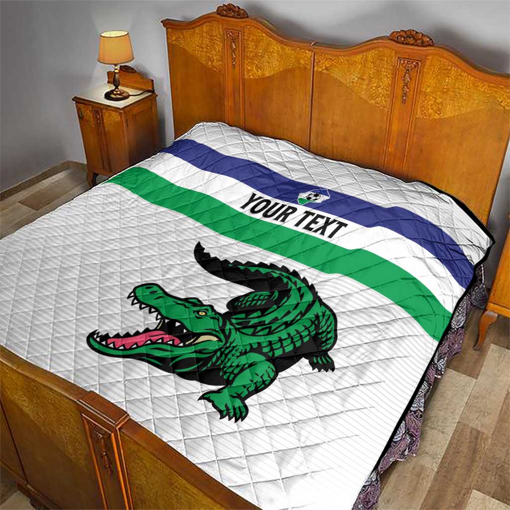 Custom Lesotho Football Quilt Likuena For Victory