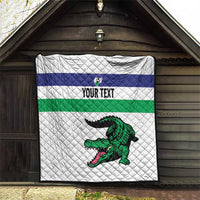 Custom Lesotho Football Quilt Likuena For Victory