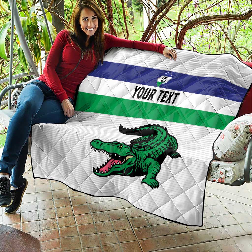 Custom Lesotho Football Quilt Likuena For Victory