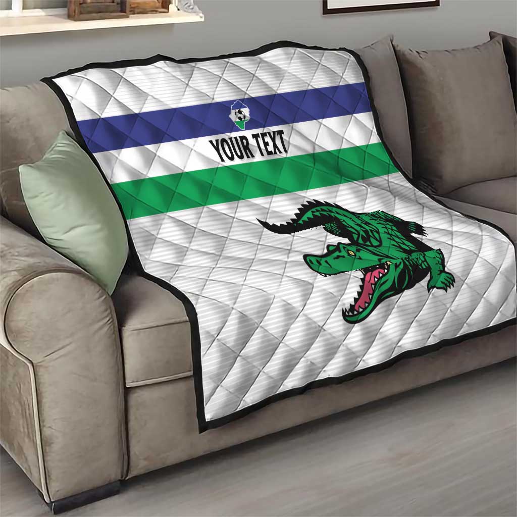 Custom Lesotho Football Quilt Likuena For Victory
