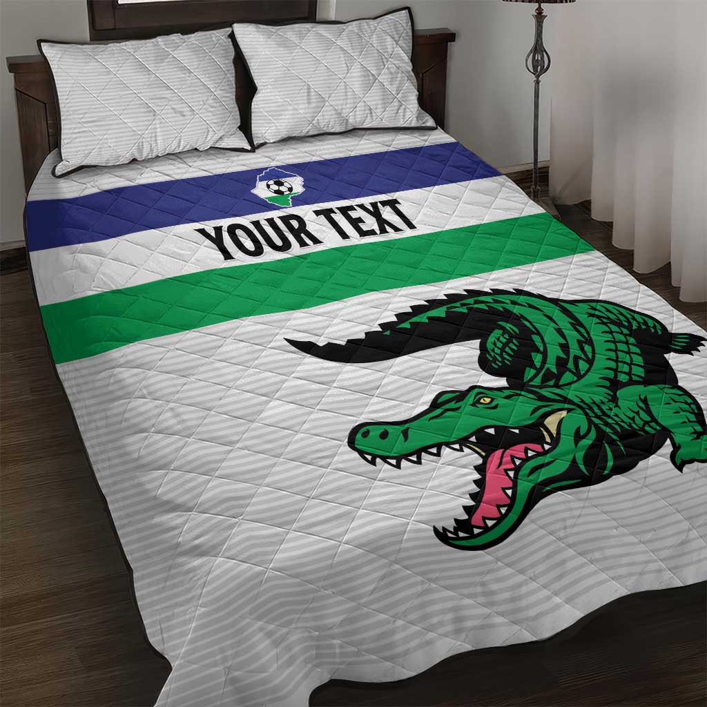 Custom Lesotho Football Quilt Bed Set Likuena For Victory