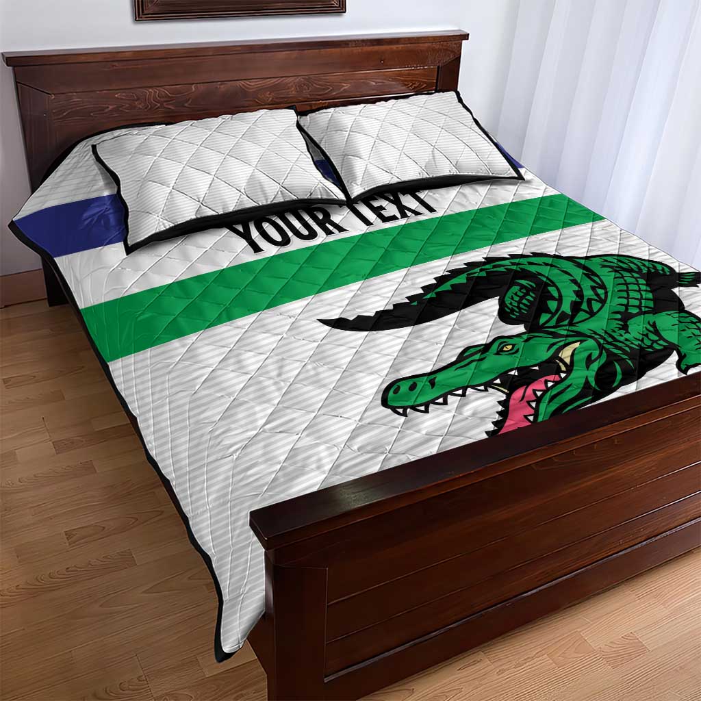 Custom Lesotho Football Quilt Bed Set Likuena For Victory