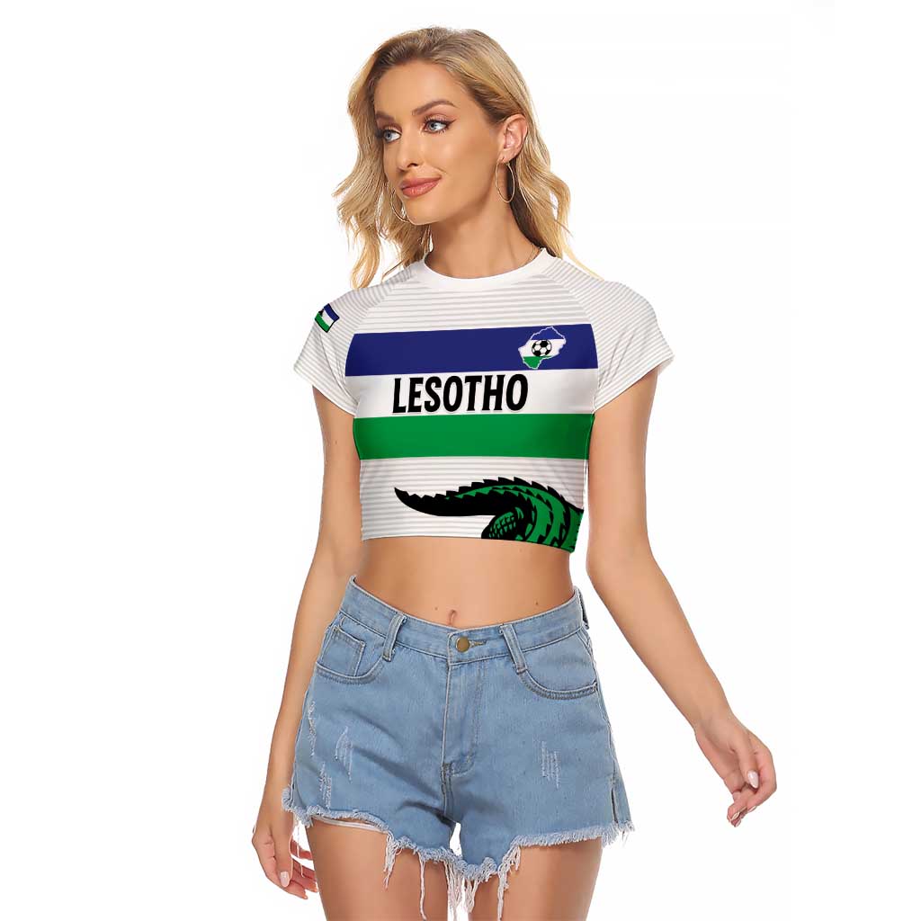 Custom Lesotho Football Raglan Cropped T Shirt Likuena For Victory