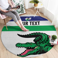 Custom Lesotho Football Round Carpet Likuena For Victory