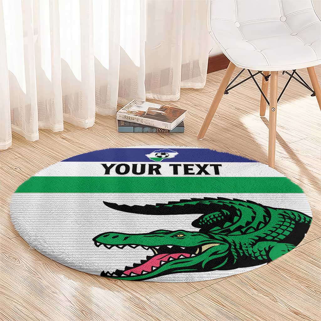 Custom Lesotho Football Round Carpet Likuena For Victory