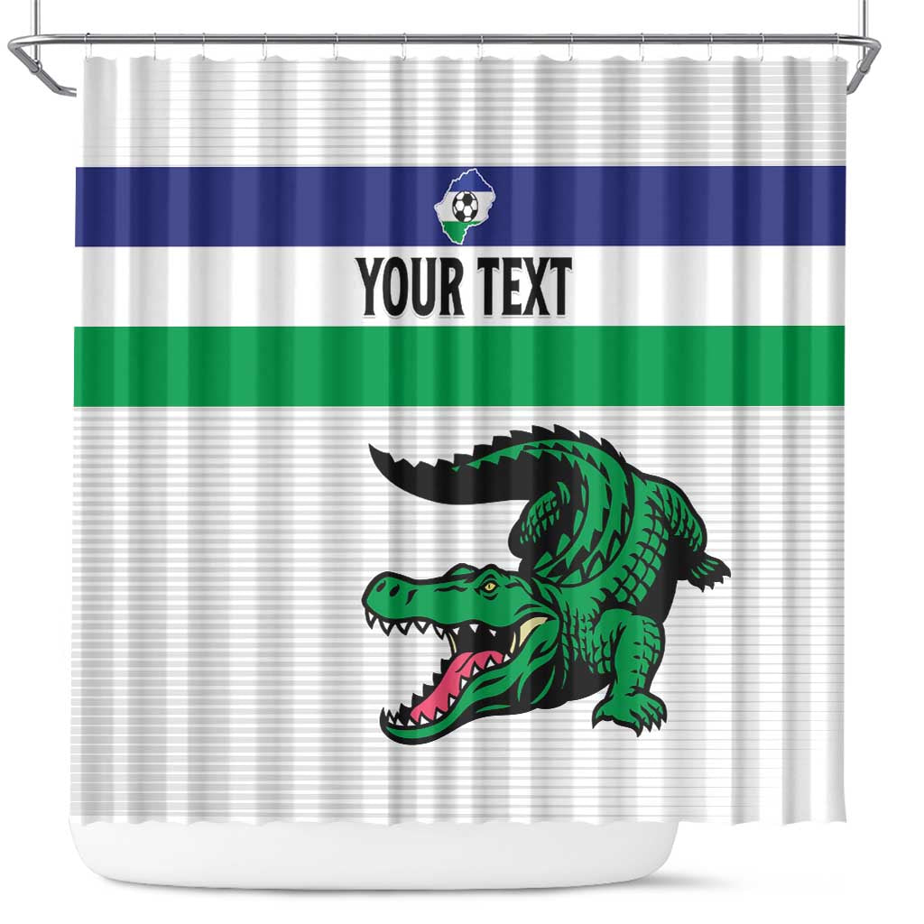 Custom Lesotho Football Shower Curtain Likuena For Victory