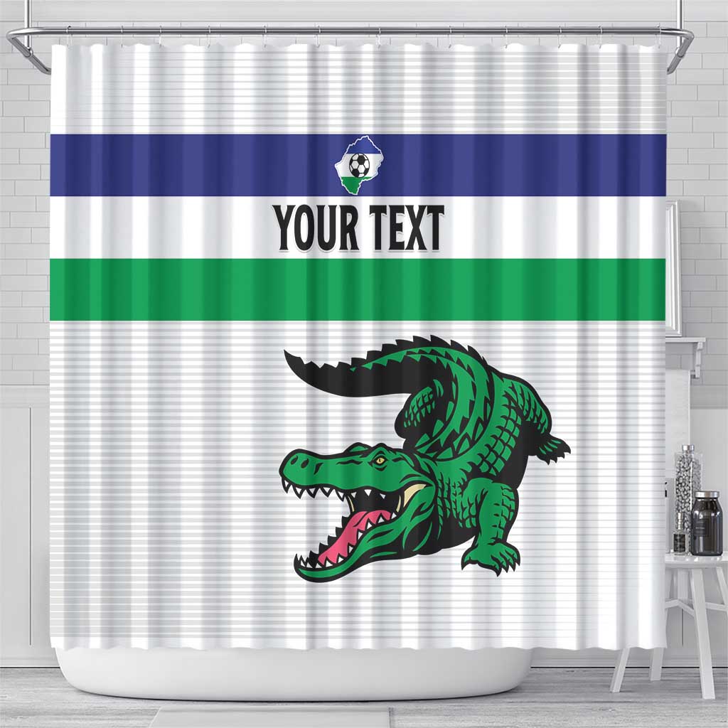 Custom Lesotho Football Shower Curtain Likuena For Victory