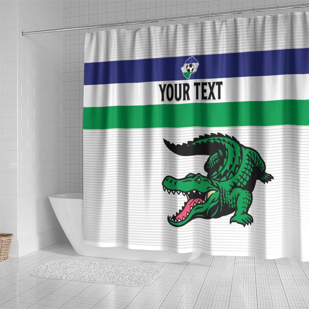 Custom Lesotho Football Shower Curtain Likuena For Victory