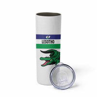 Custom Lesotho Football Skinny Tumbler Likuena For Victory