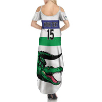 Custom Lesotho Football Summer Maxi Dress Likuena For Victory