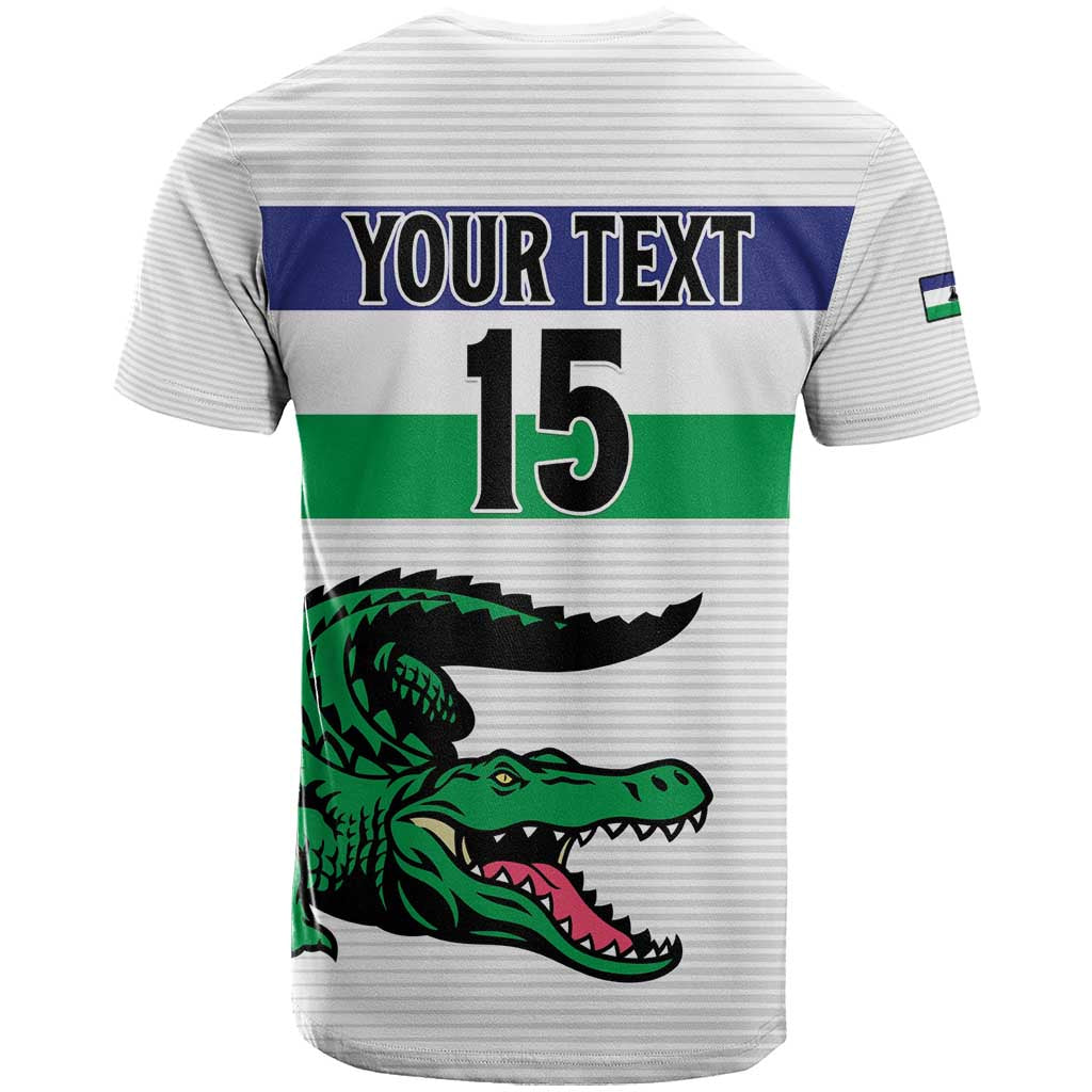Custom Lesotho Football T Shirt Likuena For Victory