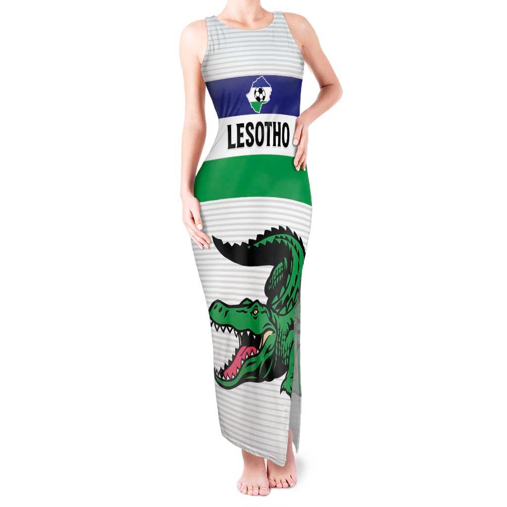 Custom Lesotho Football Tank Maxi Dress Likuena For Victory
