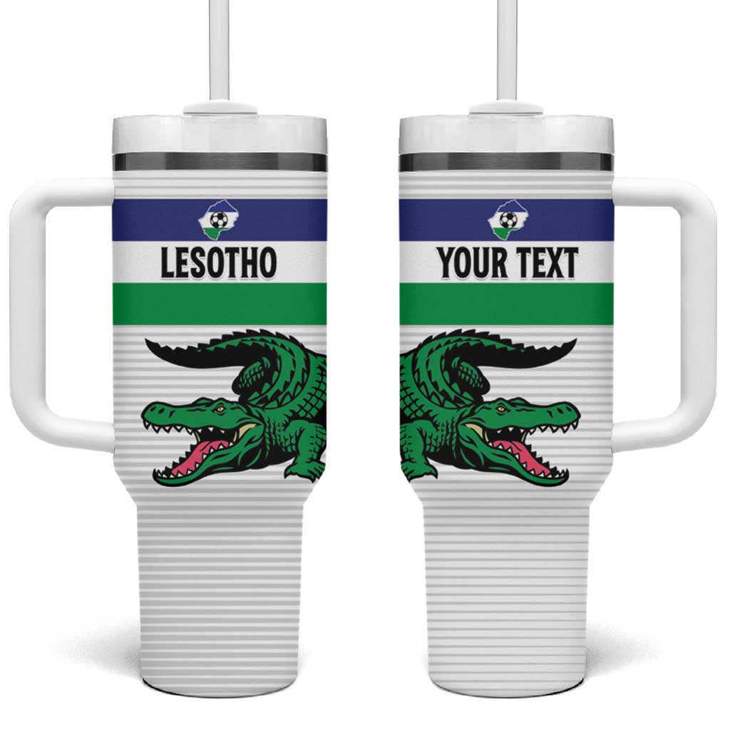 Custom Lesotho Football Tumbler With Handle Likuena For Victory
