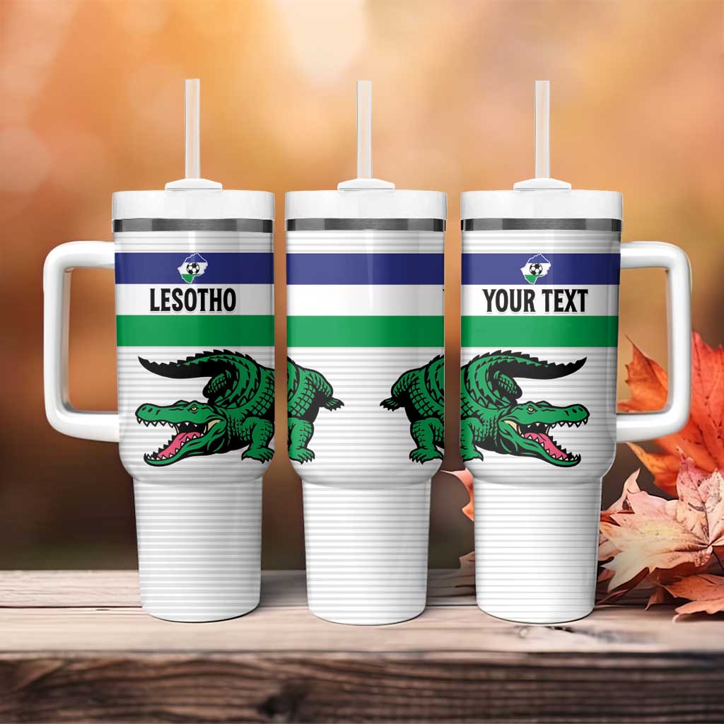 Custom Lesotho Football Tumbler With Handle Likuena For Victory