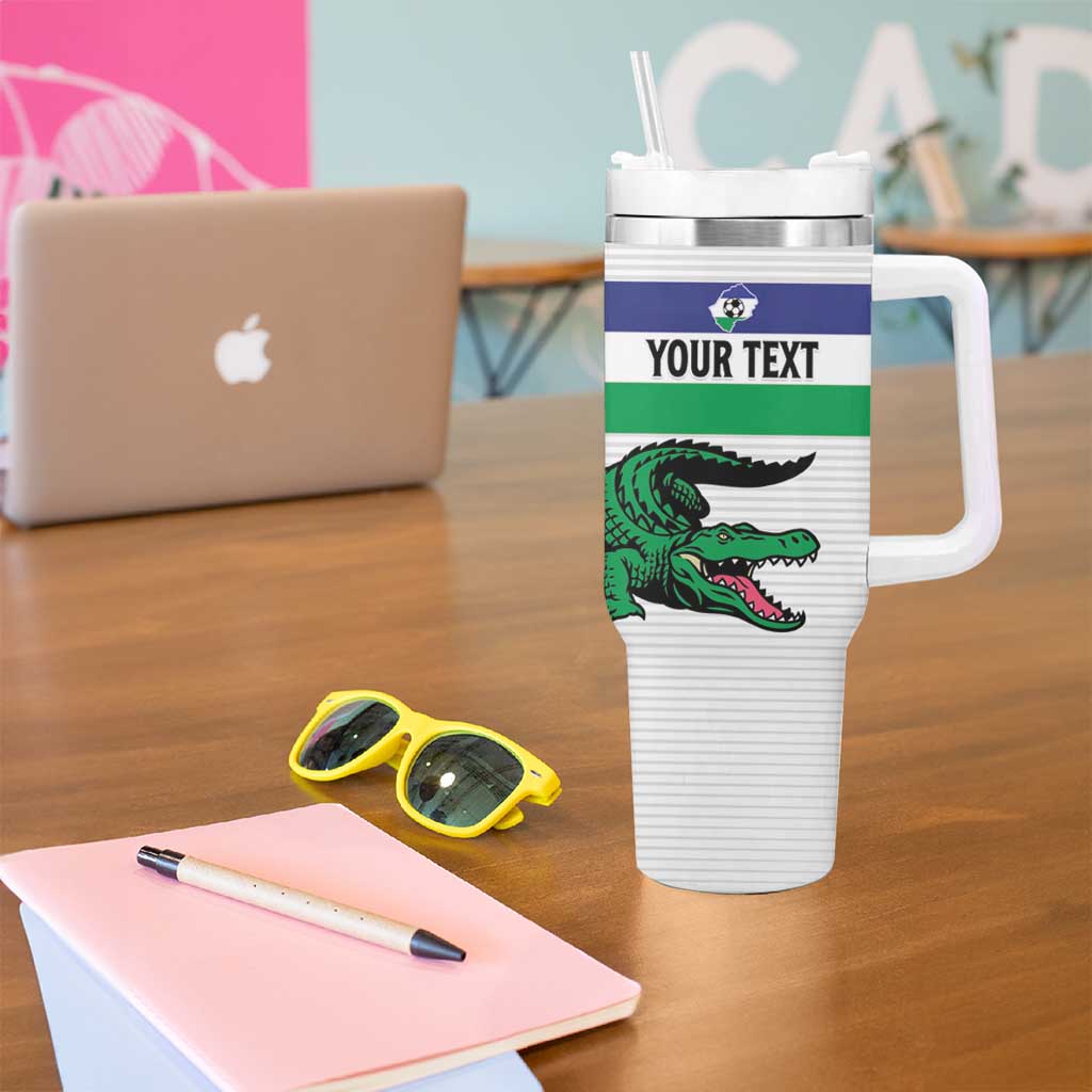 Custom Lesotho Football Tumbler With Handle Likuena For Victory