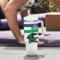 Custom Lesotho Football Tumbler With Handle Likuena For Victory