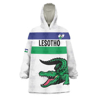 Custom Lesotho Football Wearable Blanket Hoodie Likuena For Victory