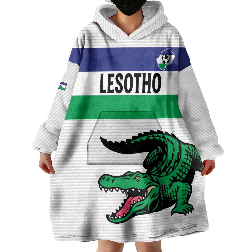 Custom Lesotho Football Wearable Blanket Hoodie Likuena For Victory