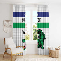 Custom Lesotho Football Window Curtain Likuena For Victory