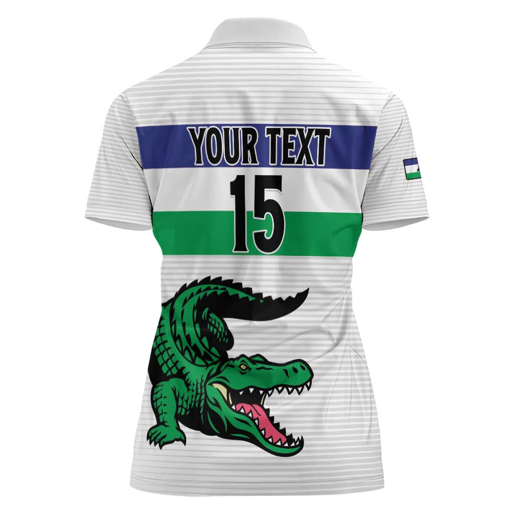 Custom Lesotho Football Women Polo Shirt Likuena For Victory