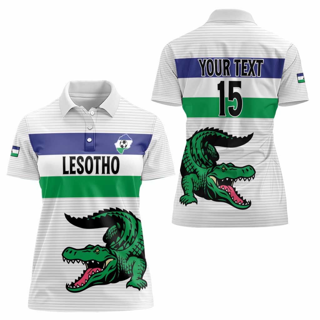 Custom Lesotho Football Women Polo Shirt Likuena For Victory