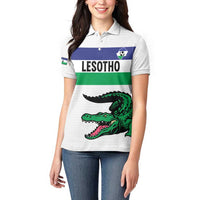 Custom Lesotho Football Women Polo Shirt Likuena For Victory