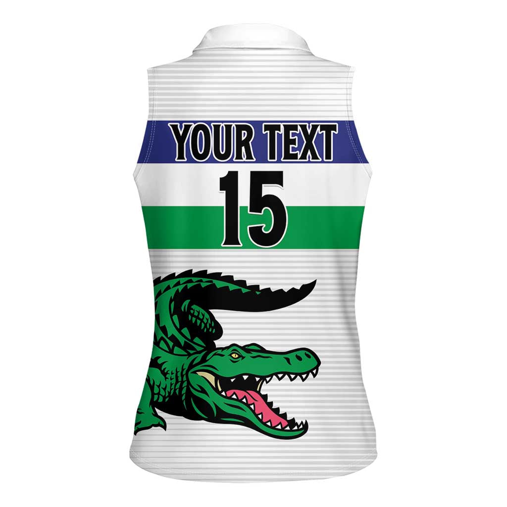 Custom Lesotho Football Women Sleeveless Polo Shirt Likuena For Victory