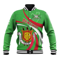 Personalized Burundi Independence Day Baseball Jacket Coat Of Arms With Map