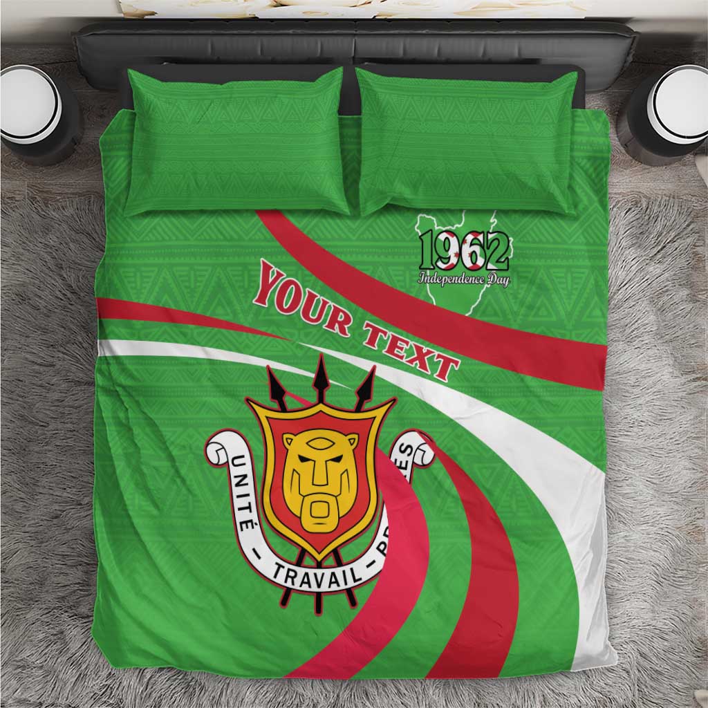 Personalized Burundi Independence Day Bedding Set Coat Of Arms With Map