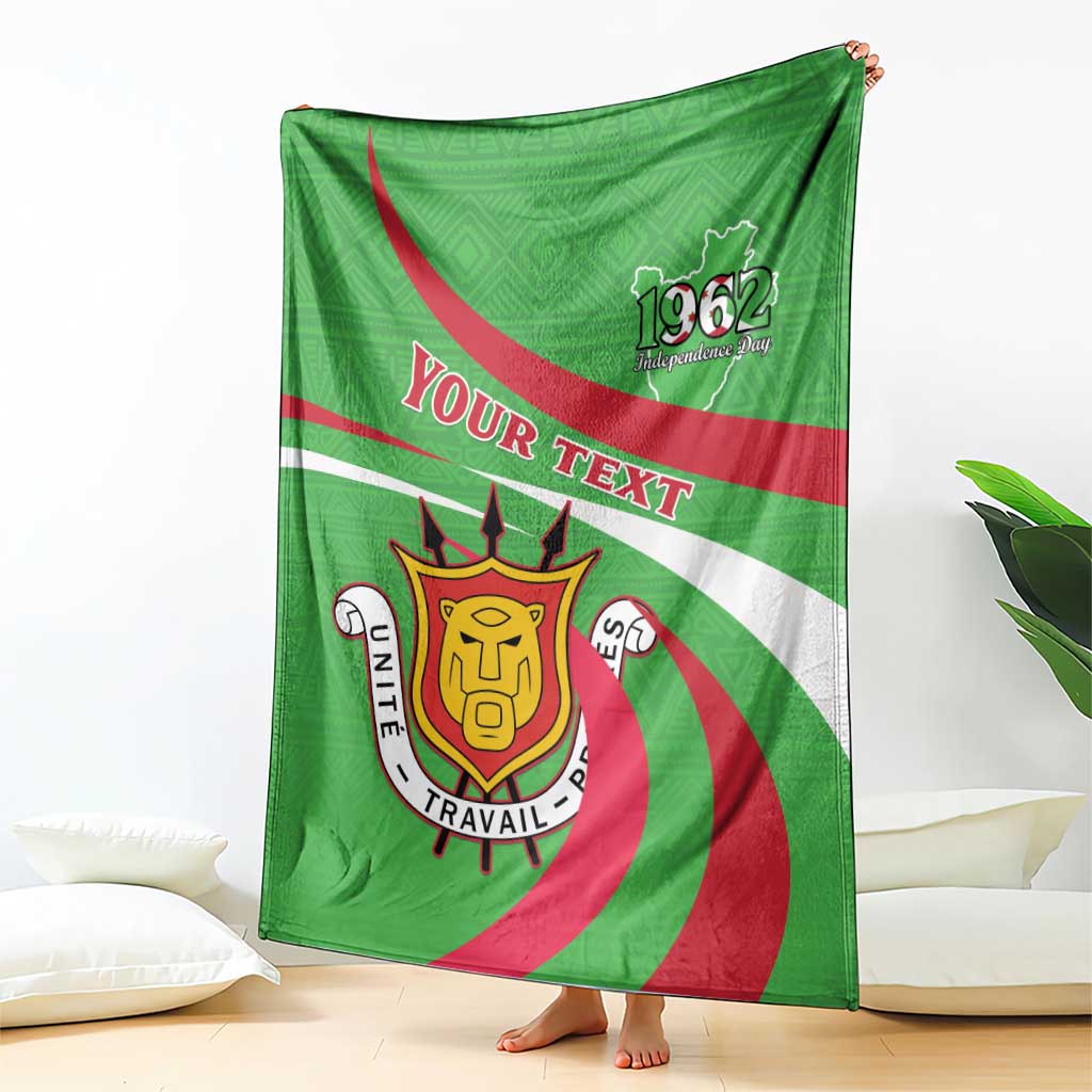 Personalized Burundi Independence Day Blanket Coat Of Arms With Map