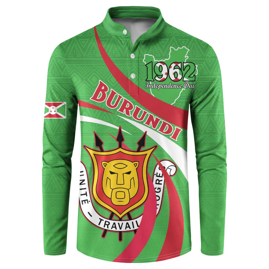 Personalized Burundi Independence Day Button Sweatshirt Coat Of Arms With Map