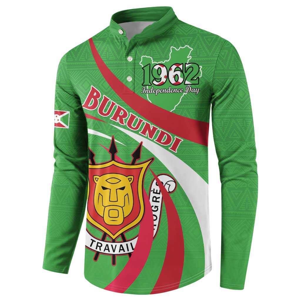 Personalized Burundi Independence Day Button Sweatshirt Coat Of Arms With Map