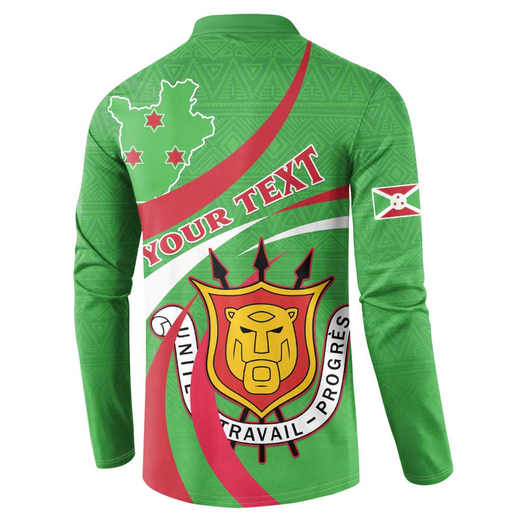 Personalized Burundi Independence Day Button Sweatshirt Coat Of Arms With Map