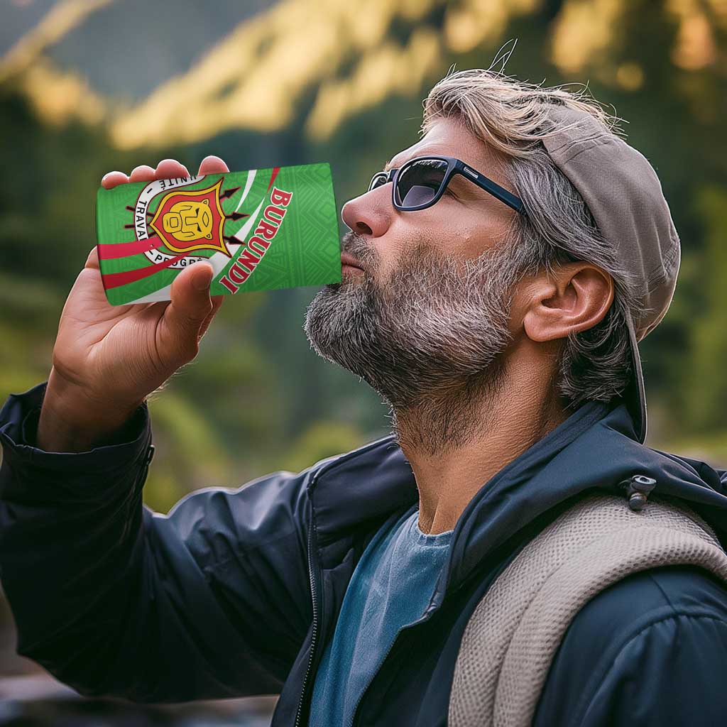 Personalized Burundi Independence Day 4 in 1 Can Cooler Tumbler Coat Of Arms With Map