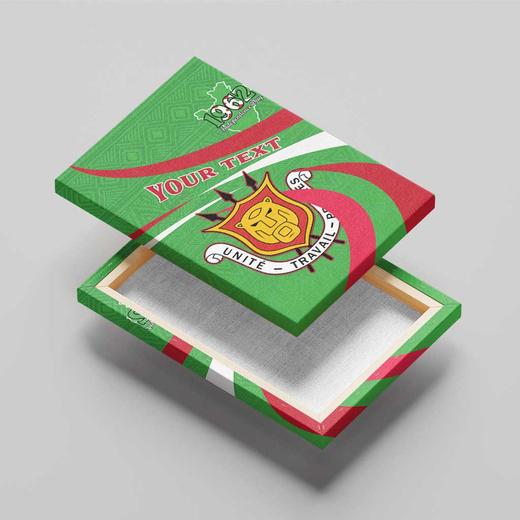 Personalized Burundi Independence Day Canvas Wall Art Coat Of Arms With Map