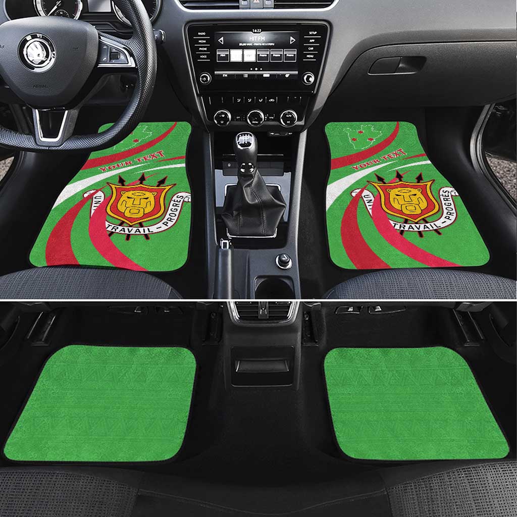 Personalized Burundi Independence Day Car Mats Coat Of Arms With Map