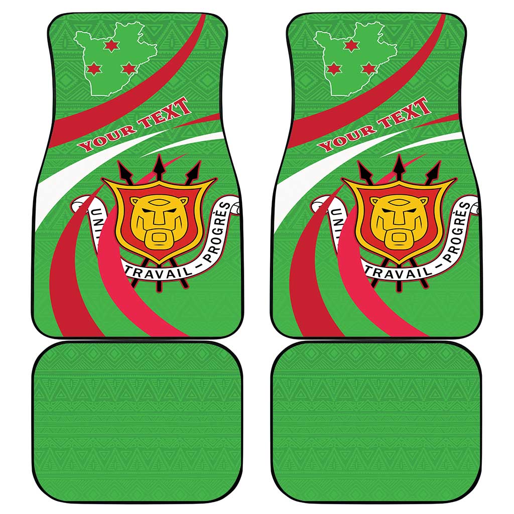 Personalized Burundi Independence Day Car Mats Coat Of Arms With Map