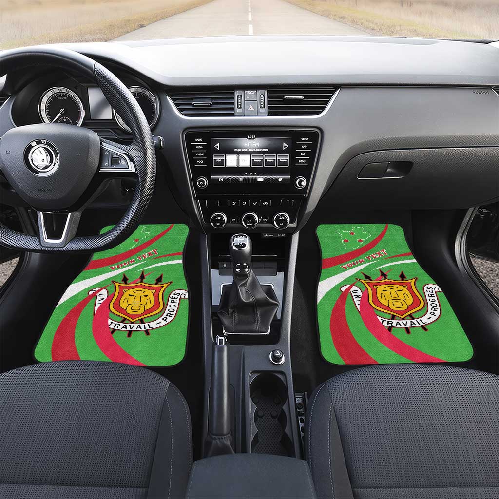 Personalized Burundi Independence Day Car Mats Coat Of Arms With Map
